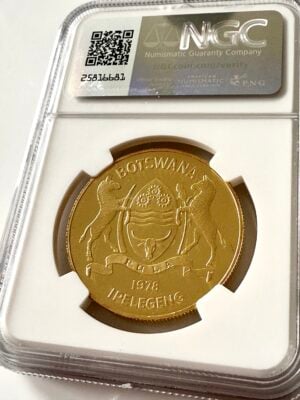 botswana-1978-150-pula-selvaggio-hyaene-oro-ngc-ms67_2 Botswana 1978 150 Pula Wild Hyaene Gold NGC MS67