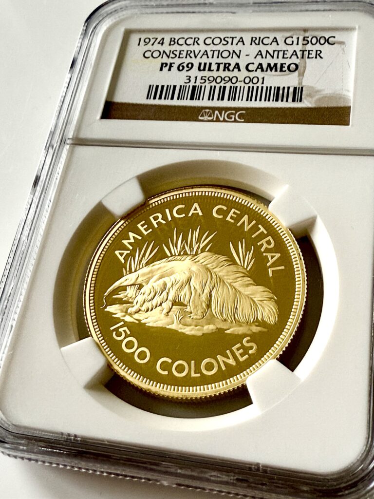 Costa Rica 1974 1500 Colones Grosser Ameisenbaer NGC PF69 UCAM