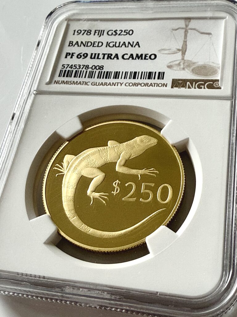 Fiji 1978 250 Dólares Iguana Bandeada NGC PF69 UCAM