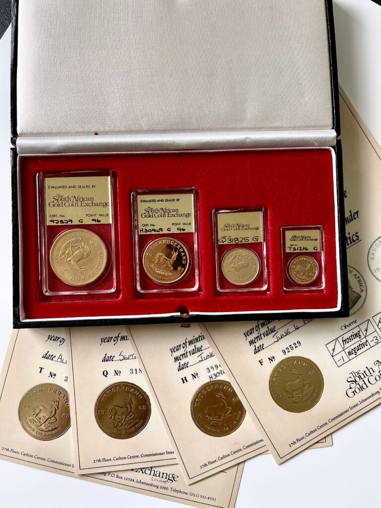 Kruegerrand 1987 GRC SAGCE Set di monete d'oro