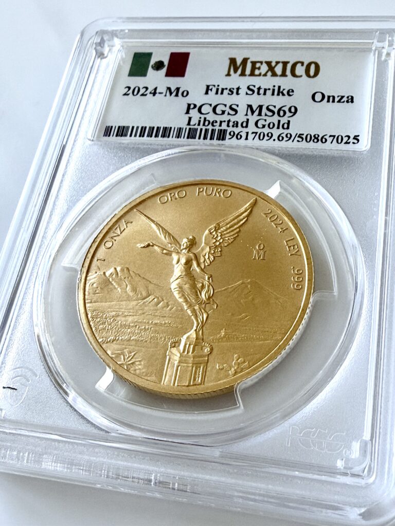 Mexico 2024 Libertad 1oz Proof Gold First Strike PCGS PR70 DCAM COA025