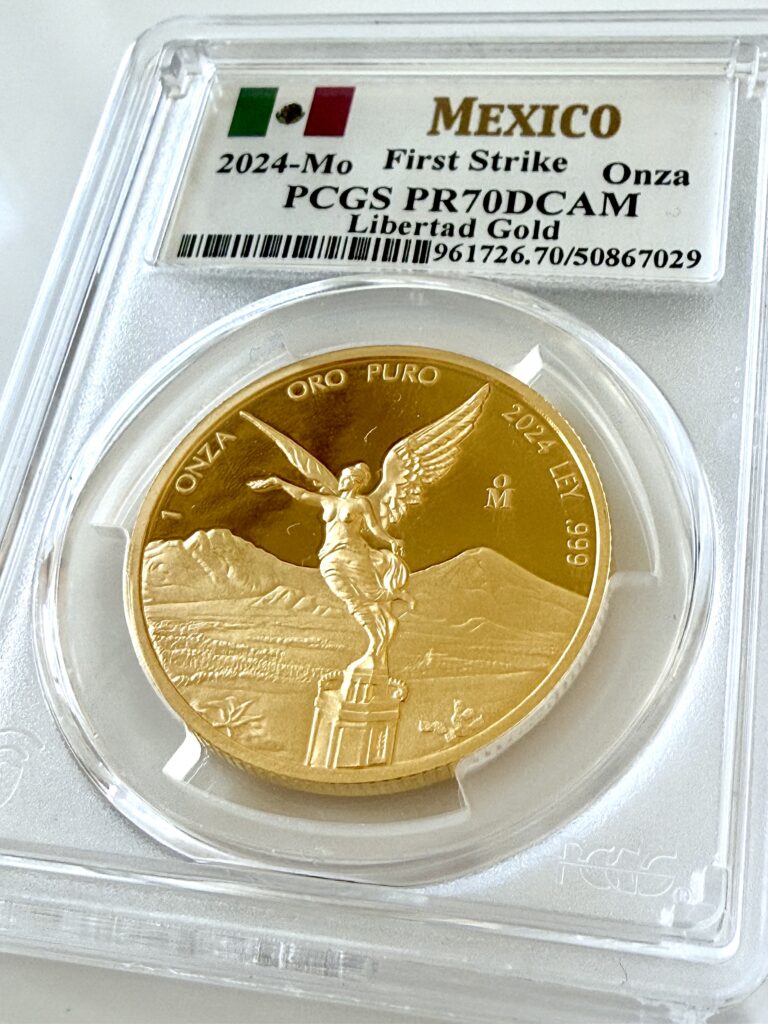 Mexico 2024 Libertad 1oz Proof Gold First Strike PCGS PR70 DCAM COA029