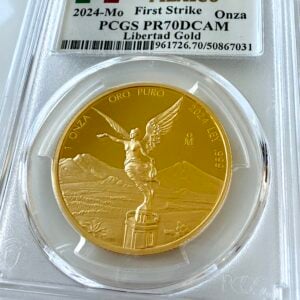 Mexiko 2024 Libertad 1oz Proof Gold First Strike PCGS PR70 DCAM COA031