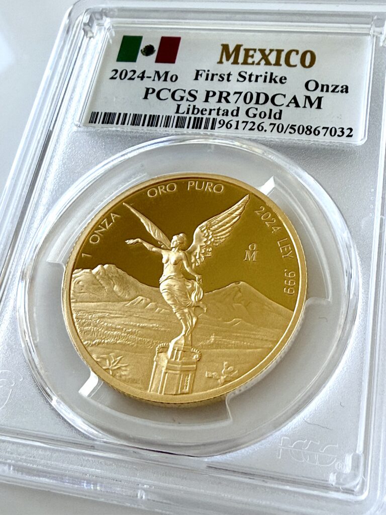 Mexico 2024 Libertad 1oz Proof Gold First Strike PCGS PR70 DCAM COA032