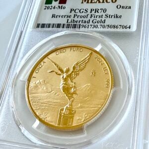 Mexiko 2024 Libertad 1oz Reverse Proof Gold First Strike PCGS PR70 COA64