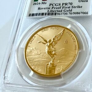 Mexiko 2024 Libertad 1oz Reverse Proof Gold First Strike PCGS PR70 COA66