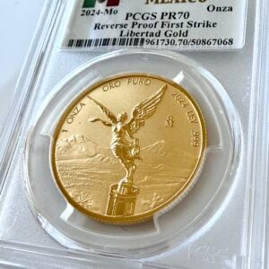 Mexiko 2024 Libertad 1oz Reverse Proof Gold First Strike PCGS PR70 COA68