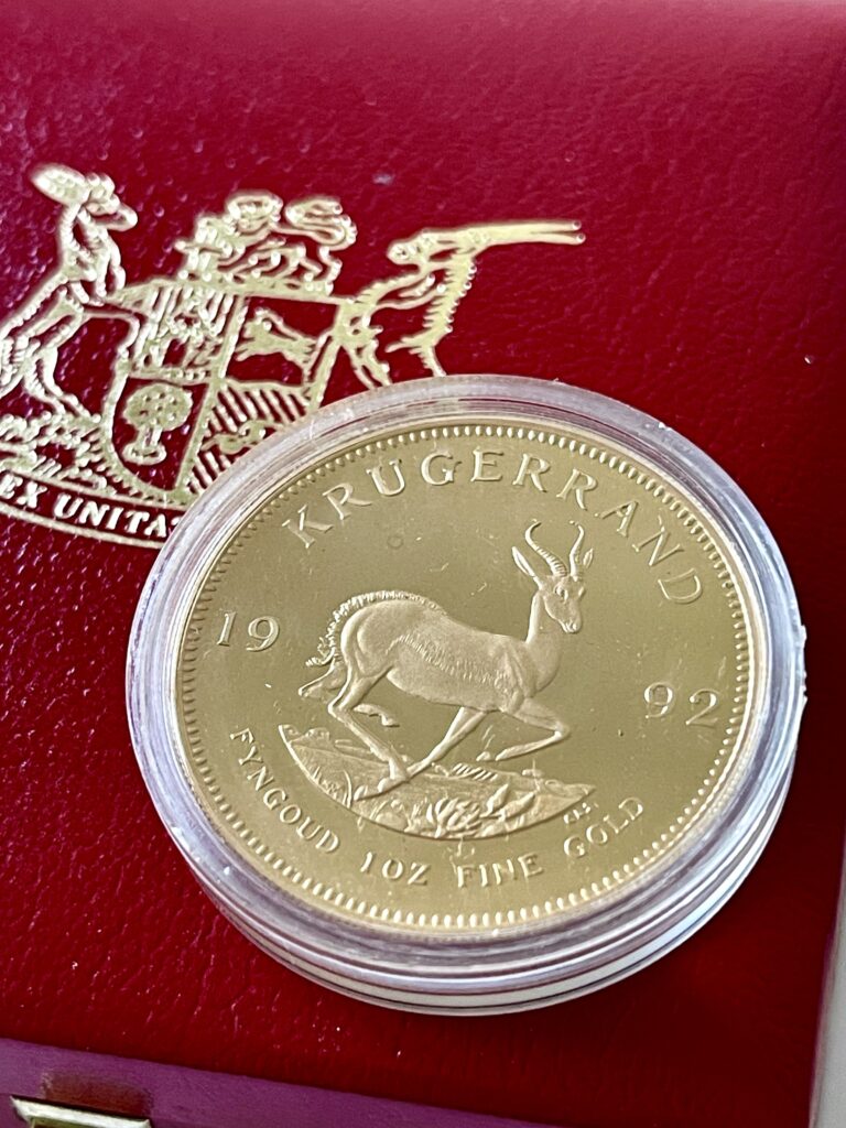South Africa 1992 Kruegerrand 1oz Proof Case Gold