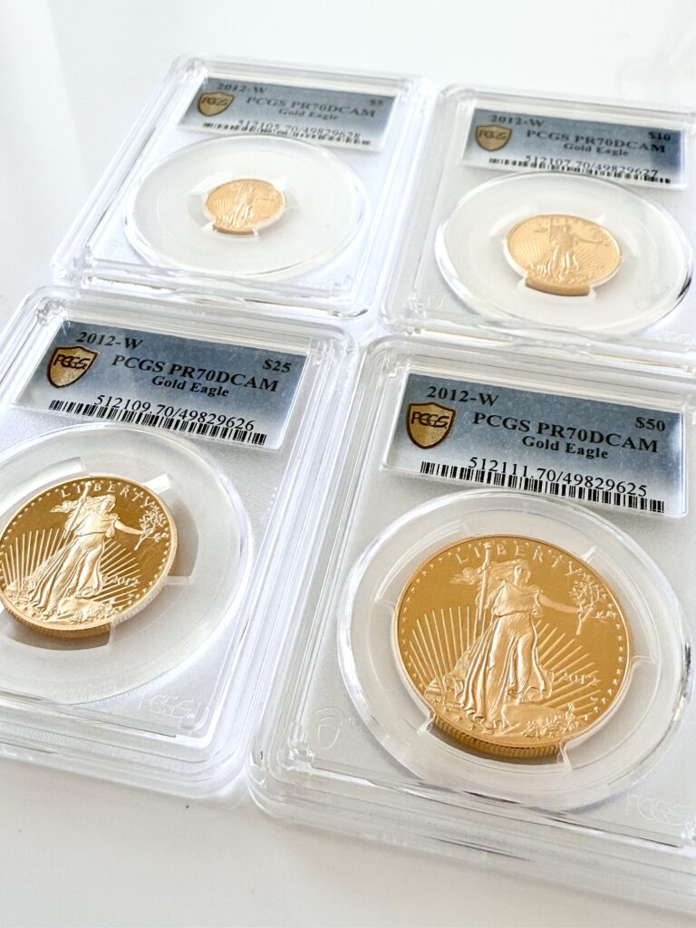USA American Eagle Gold Proof Set 2012 PCGS PR70 DCAM