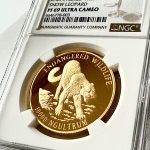 Bhutan 10000 Ngultrum 1996 Schneeleopard NGC PF69 Ultra Cameo