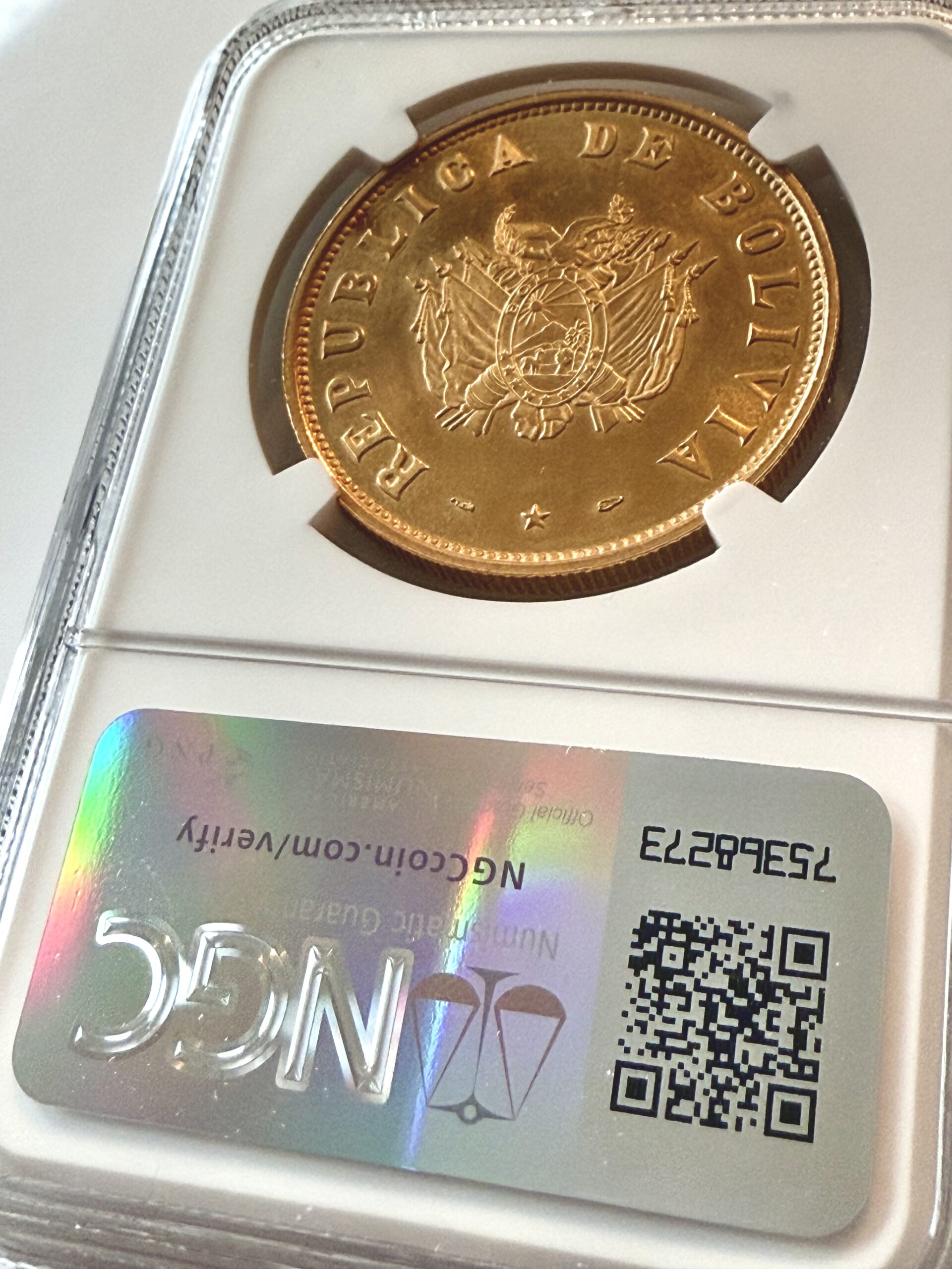 bolivia-1952-35-gramos-ngc-ms66_6 Bolivia 1952 35 Gramos NGC MS66