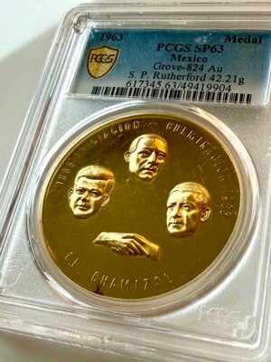 Mexico 1963 El Chamizal PCGS SP63