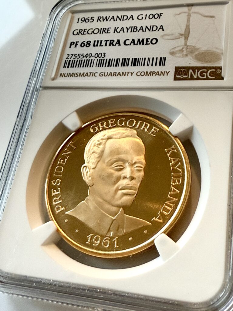 Ruanda 1965 President Gregoire Kayibanda 4th Anniversary Independence NGC PF68 UCAM