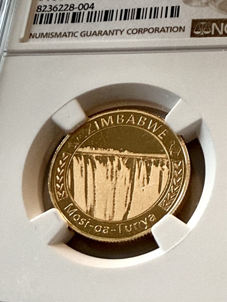Simbabwe 2022 Mosi oa Tunya 1-2 oz-ngc PF69 UCAM
