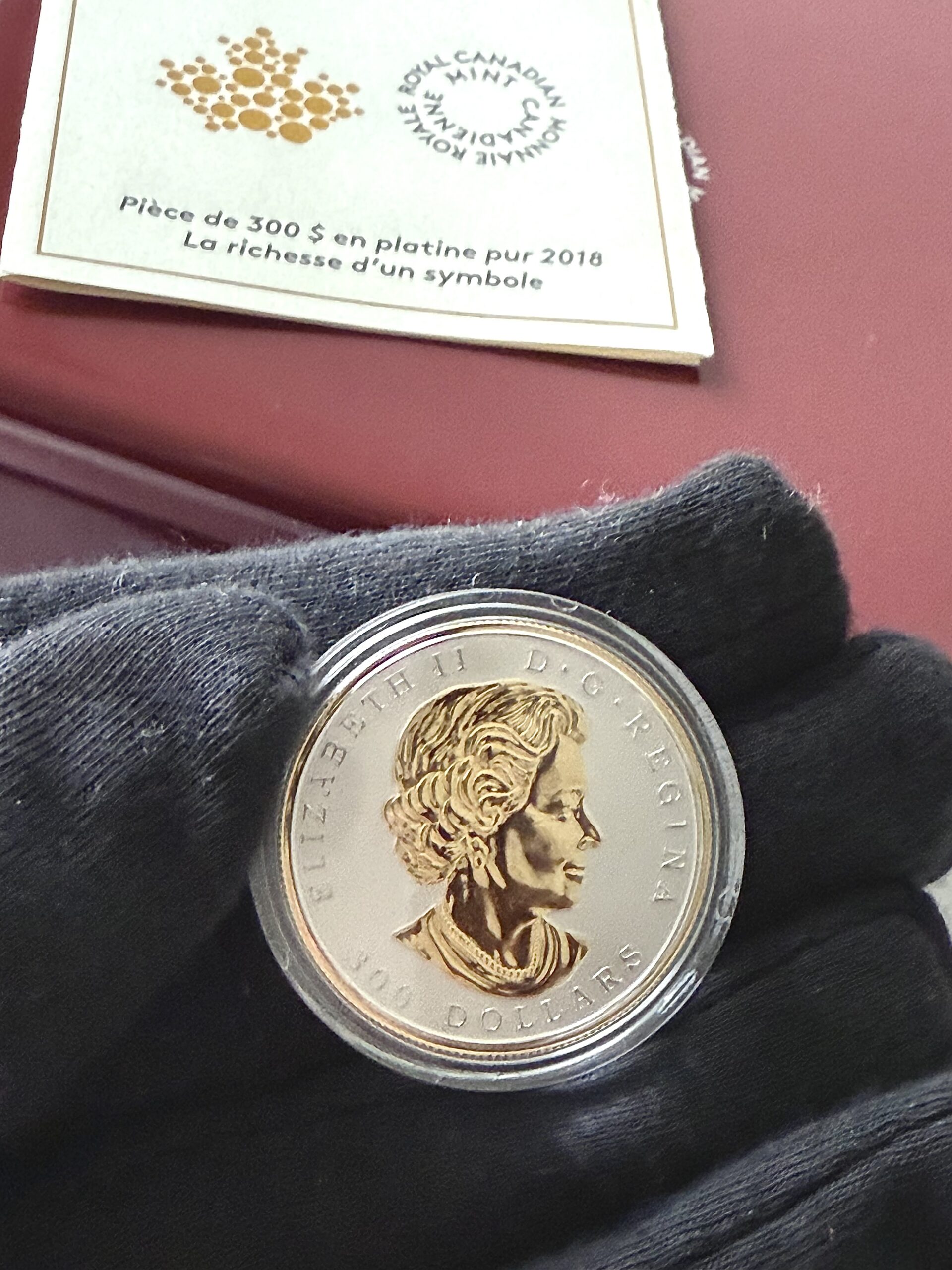 加拿大- 2018 - 铂金反向精制币