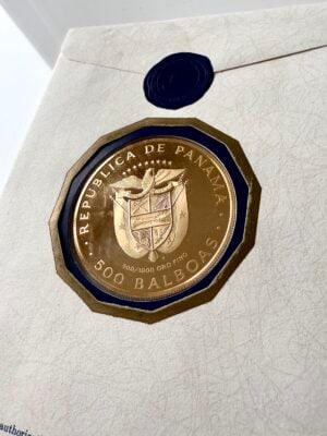 巴拿马 1975 500 巴尔博亚斯金coa_3 巴拿马 1975 500 巴尔博亚斯黄金 COA