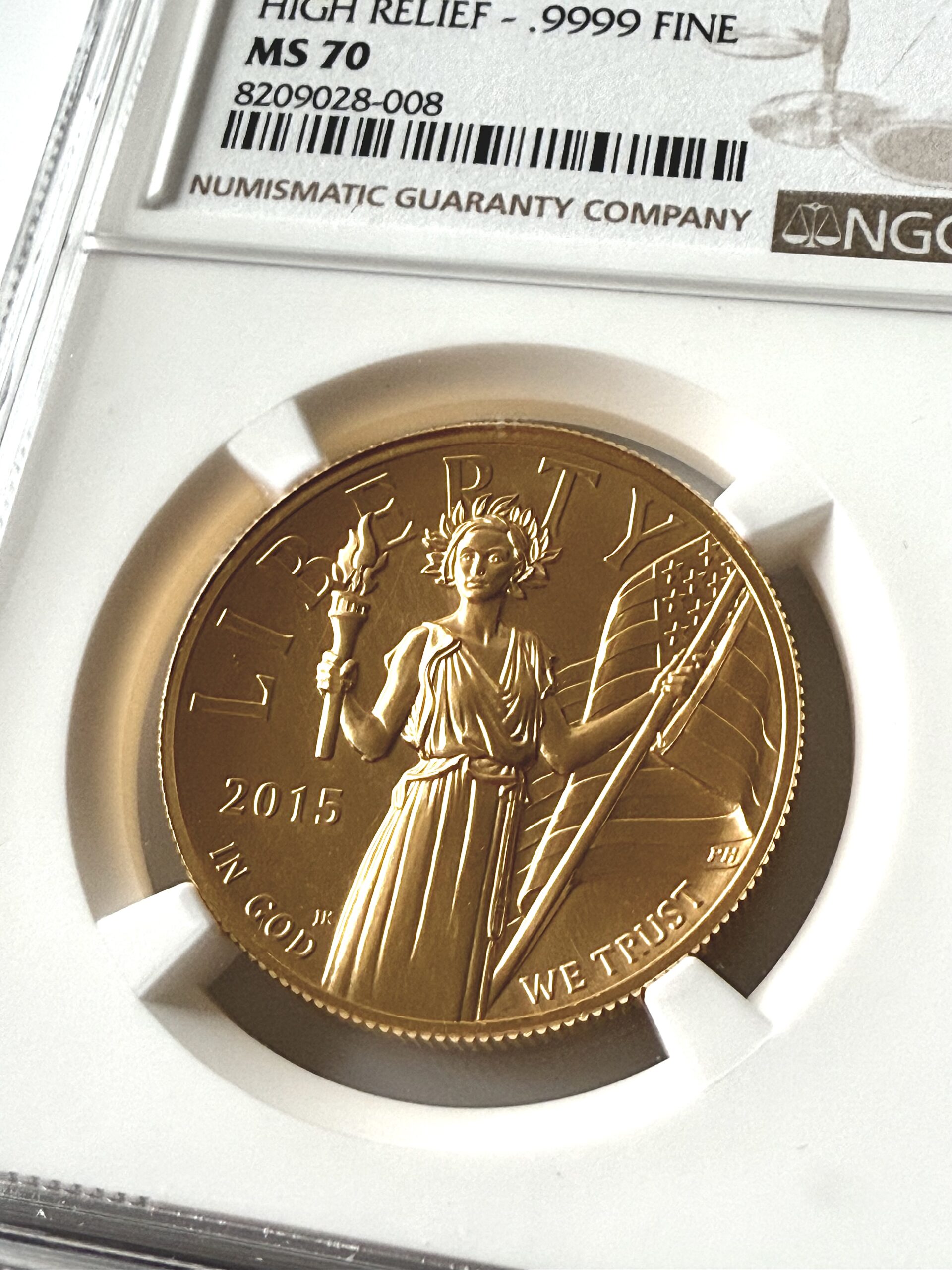 美国- 100 美元- 美国自由- 2015 - 高救济