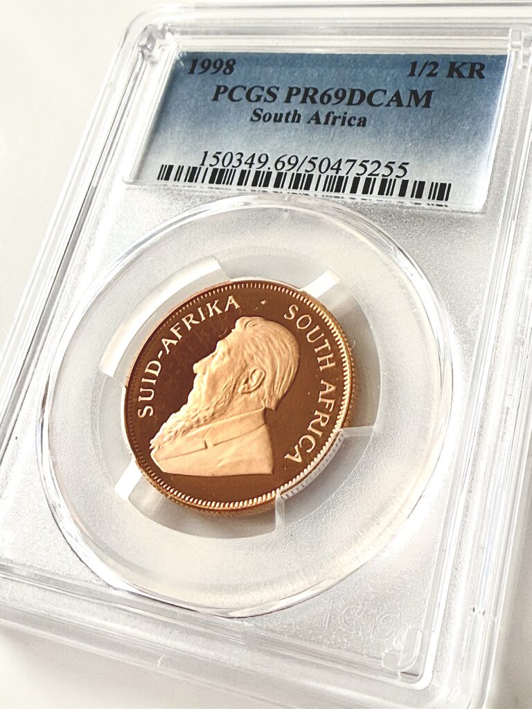 Kruegerrand 1998 1-2 oz Oro Proof PCGS PR69 DCAM