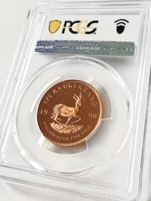 克鲁格兰德-1998-1-2盎司-金质-PCGS-PR69-dcam_2 Kruegerrand 1998 1-2oz 精制金 PCGS PR69 DCAM