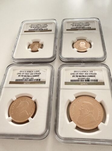 Kruegerrand 2012 Set 4 monete d'oro Proof NGC PF70 UCAM