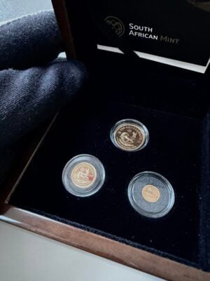 Juego de 3 monedas fraccionarias de Kruegerand 2017