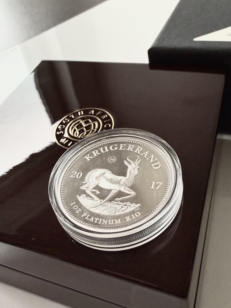 Kruegerrand 2017 铂金 1 盎司盒装 COA