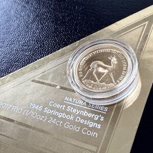 Natura 2017 Springbok 1-10 oz Proof Gold Box