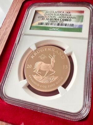 南非 Kruegerrand 2013 60 周年加冕典礼 NGC PF70 UCAM