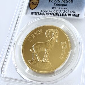 Etiopía 1970-1978 600 birr walia ibex pcgs ms68
