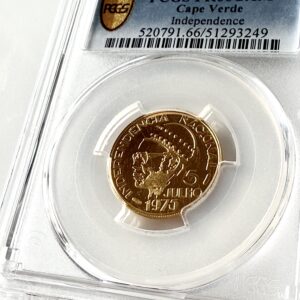 Cabo Verde 1976 2500 Escudos Independencia pcgs pr66 dcam