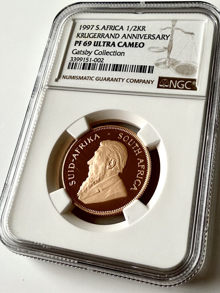 Kruegerrand 1997 1-2oz 30th anniversary gold proof NGC PF69 UCAM