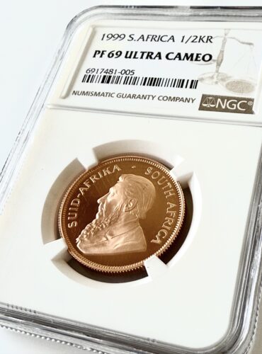 Kruegerrand 1999 1-2 oz or épreuve numismatique ngc pf69 ucam