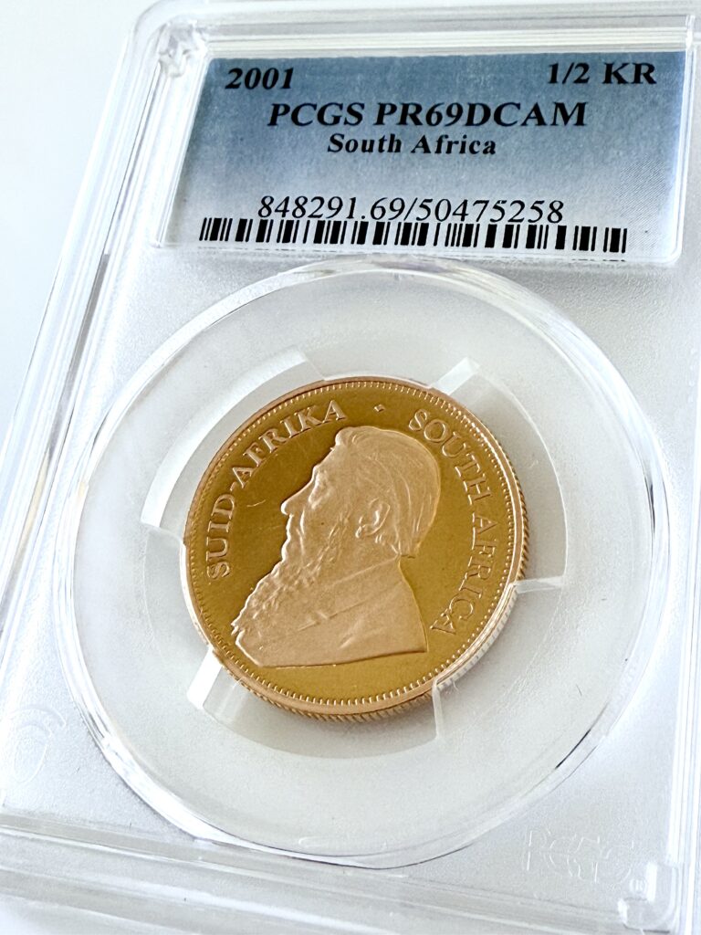 Kruegerrand 2001 1-2oz Gold Proof PCGS PR69 DCAM