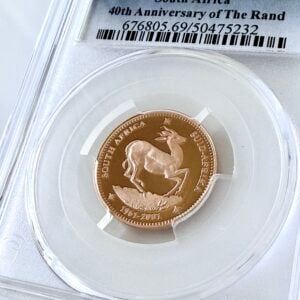 Kruegerrand 2001 1-4oz Gold Proof 40th Anniversary Rand PCGS PR69 DCAM