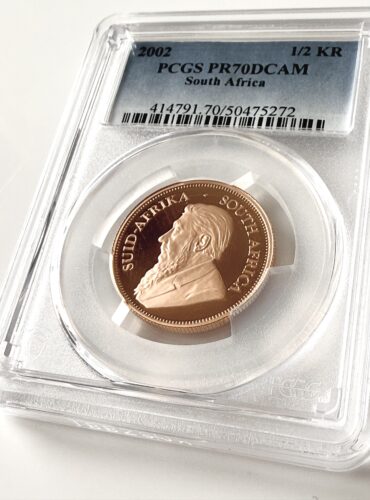 Kruegerrand 2002 1-2 oz Oro Proof PCGS PR70 DCAM