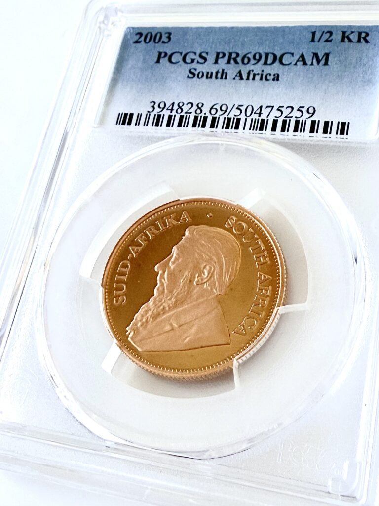 Kruegerrand 2003 1-2oz Gold Proof PCGS PR69 DCAM
