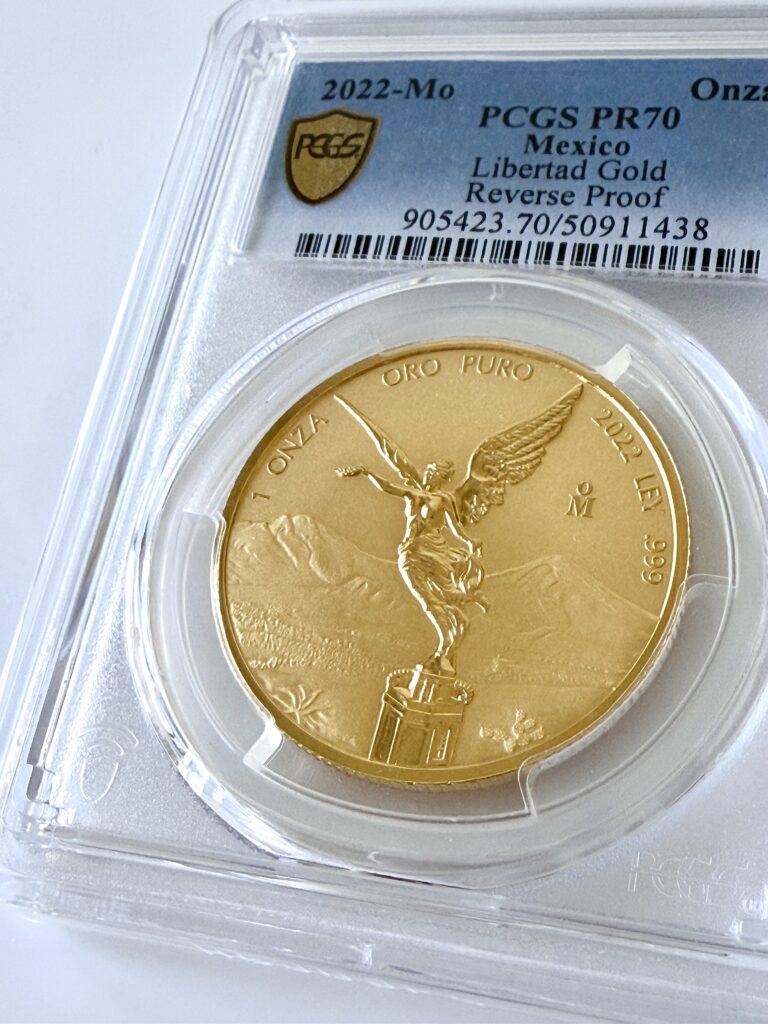 Mexico 2022 Libertad 1oz Reverse Proof Gold PCGS PR70