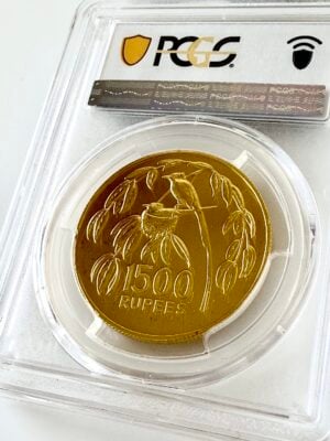 塞舌尔-1978-1500-卢比-捕蝇鸟-PCGS-ms68_2 塞舌尔 1978 1500 卢比 捕蝇器 pcgs ms68