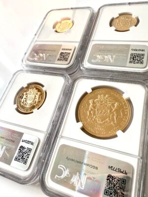 Gabon 1960 franchi Indipendenza Oro Proof Set NGC Grado 3 Gabon 1960 franchi indipendenza oro proof set classificazione NGC