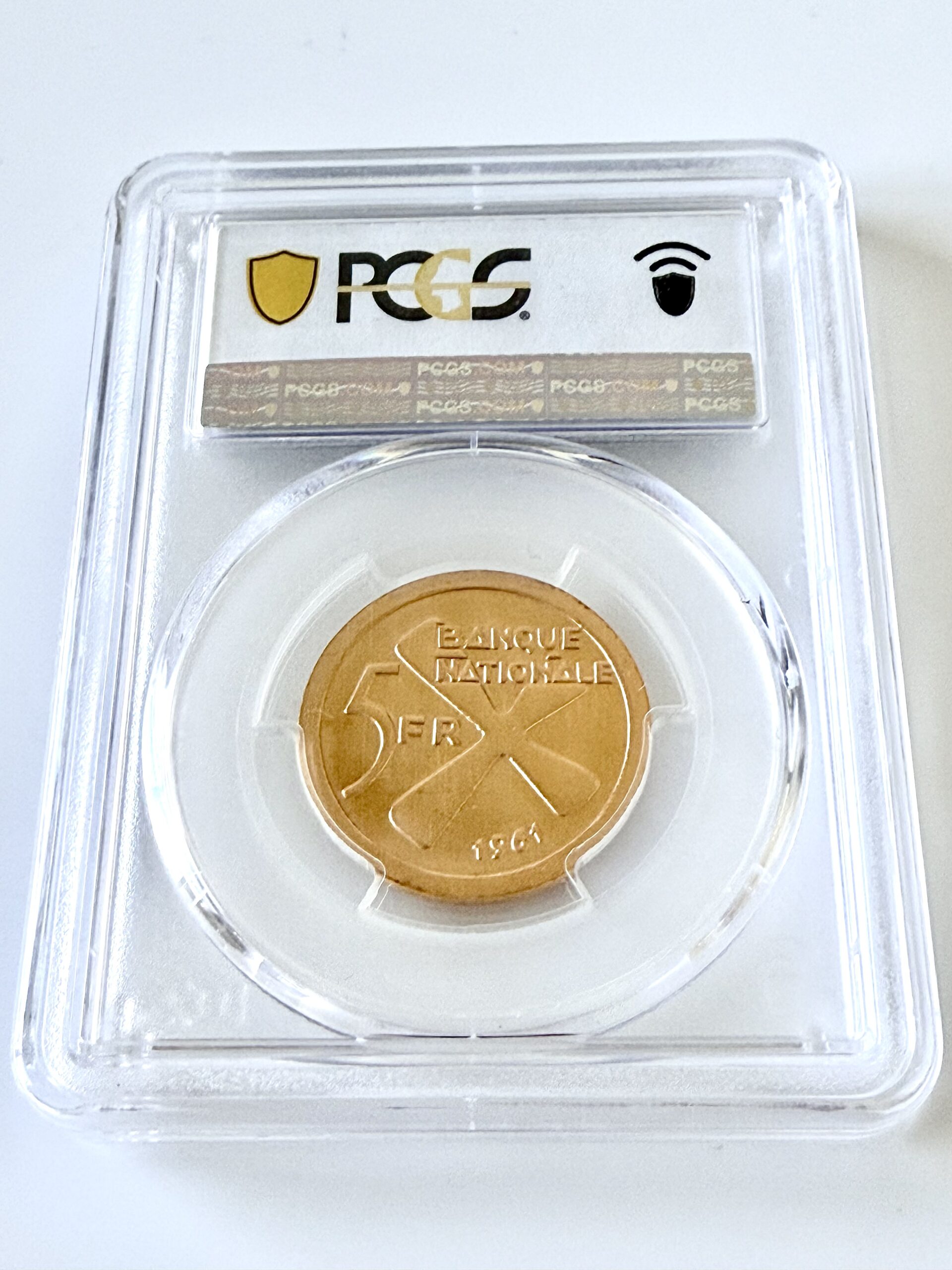 加丹加- 5法郎金币- 1961 - PCGS MS65 - RareCoin