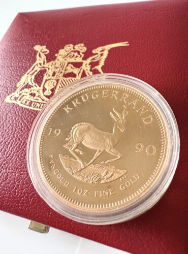 Krugerrand d'Afrique du Sud 1990 1 oz Or Proof avec étui