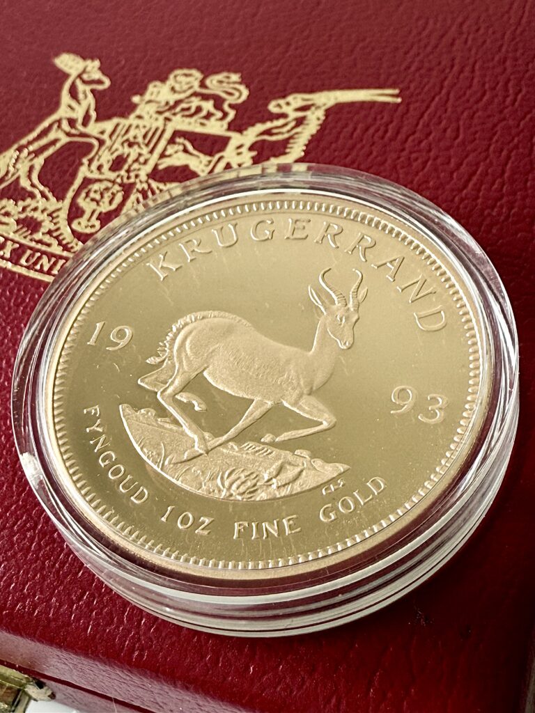 South Africa Krugerrand 1993 1oz gold proof with case