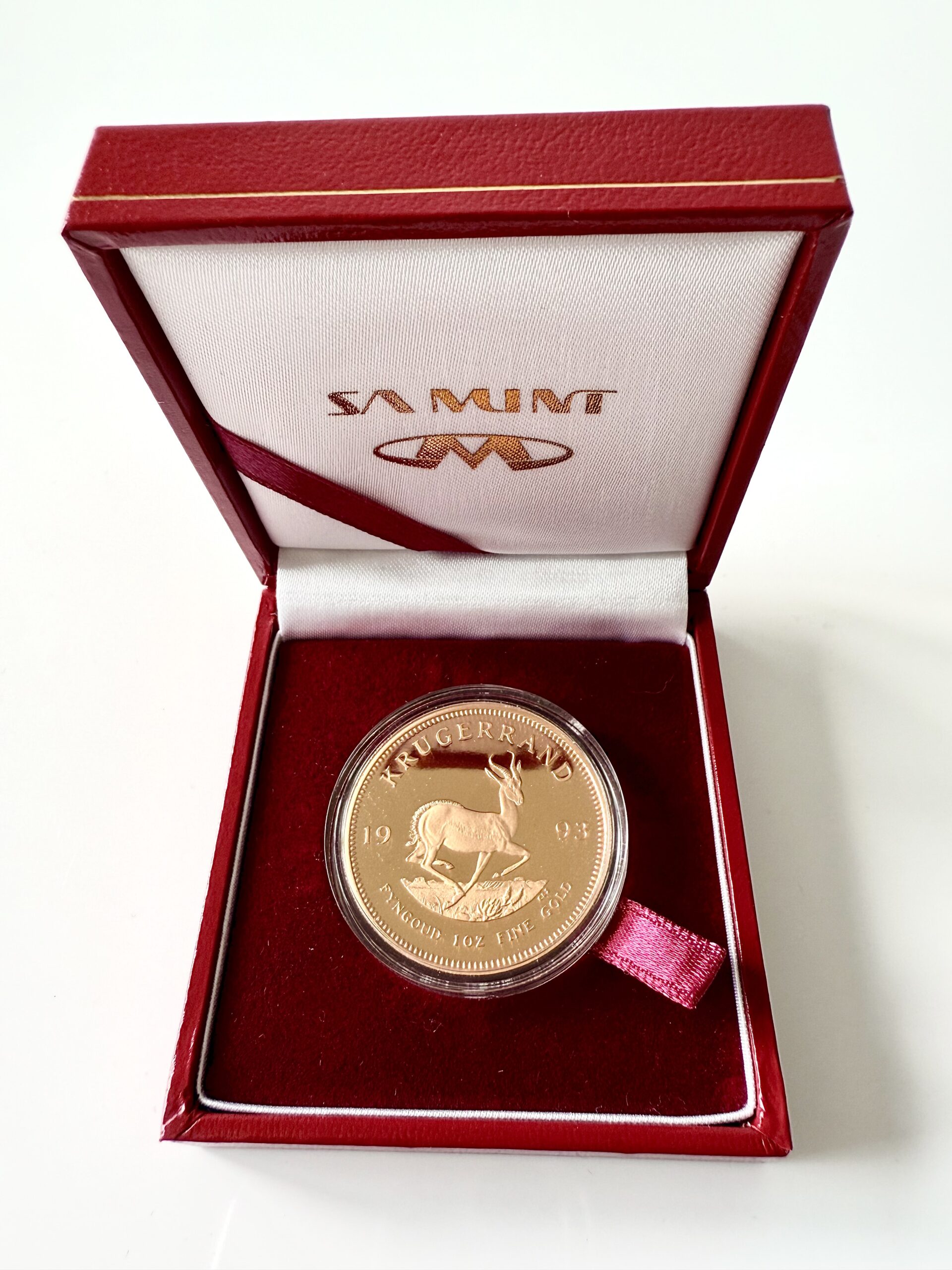 南非克鲁格兰- 1993 年- 1 盎司精制金币- 带壳- RareCoin