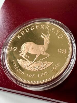 南非 Kruegerrand 1998 1盎司精制金表壳 Coa 15