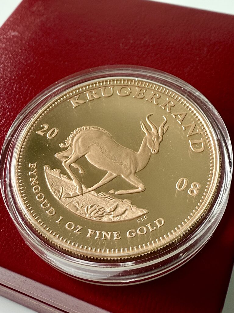 South Africa Kruegerrand 2008 1oz gold proof with case coa 53