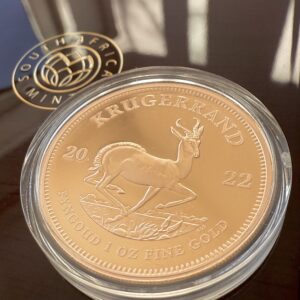 Krugerrand d'Afrique du Sud 2022 1 oz Or Proof avec boîte et certificat