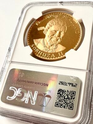 斯威士兰-1974-25-Emalangeni-Sobhuza-II-75-Anniversary-of-the-King-NGC-PF68-ucam_2 斯威士兰 1974 年 25 月 25 日国王 NGC pf68 UCAM 国王 75 周年纪念日