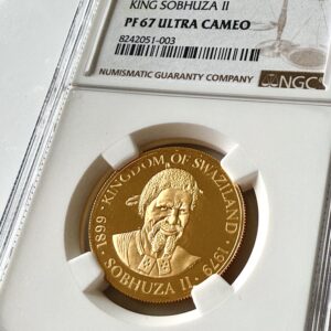 斯威士兰 1979 1 lilangeni sobhuza II 国王 80 周年纪念日 ngc pf67 ucam