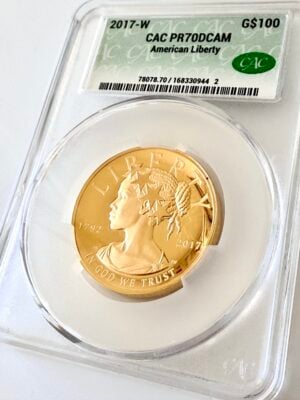 美国 2017 美国 Liberty 100 美元 CAC PR70 DCAM