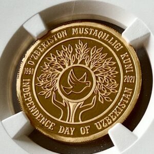 Ouzbékistan 2021 50000 30 ans d'indépendance ngc pf69 ucam